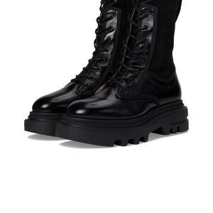 All Saints Black Lace-Up Women's Boots